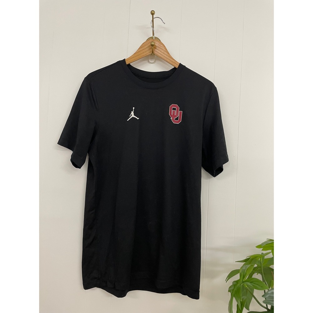 Jordan Oklahoma Sooners Dri-FIT Team Issued T-Shirt Black Mens Large OU